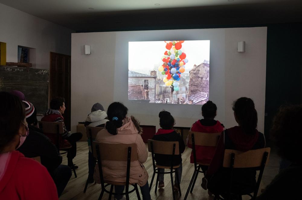 Atelier cinéma à l'école de la rue el Marr - médina de Tunis