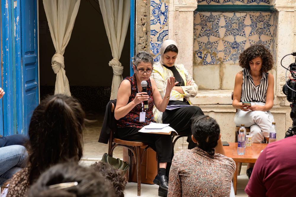 Les cartes de la dignité by Leyla Dakhli and collectif DREAM, Panel on Feminist Movements, Creations, Festival Dream City 2023, Tunis.