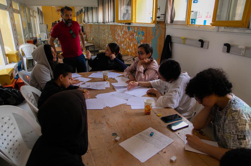 Atelier bande-dessinée animé par Chakib Daoud au sein de l'école primaire publique Kotteb Louzir (Tunis), année scolaire 2021-2022