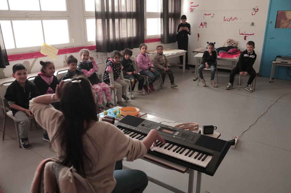Musical awakening workshop by Iqadh with the children of the Hafsia school - medina of Tunis, 2021-2023
