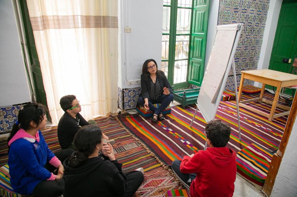 Thinking workshop at L'Art Rue with Houda Kefi - medina of Tunis, 2021-2022