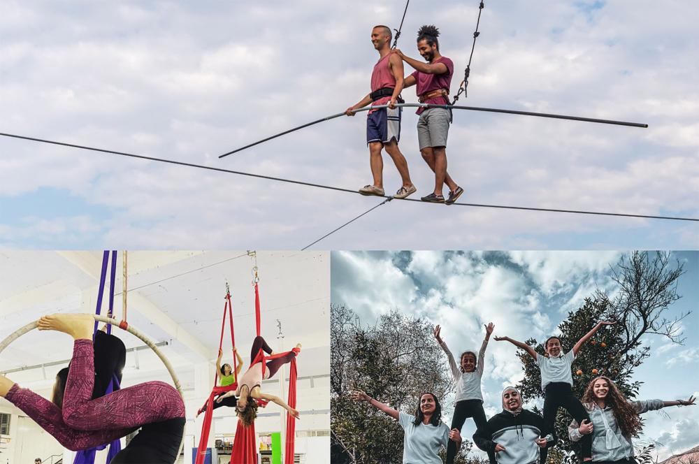 Juggle Through par Cirquenciel Arcenciel (Liban), Nablus Circus School (Palestine) et Cirqu’en Choc (Suisse), All-Around Culture, Thoulathy, 2022-2023.